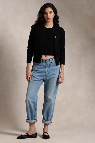 ΠΛΕΚΤΗ(ΜΑΛΛΙ-ΚΑΣΜΙΡΙ) ΖΑΚΕΤΑ POLO RALPH LAUREN - 001 POLO BLACK / BLACK